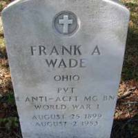 FRANK A. (NEW) WADE (VETERAN WWI)
